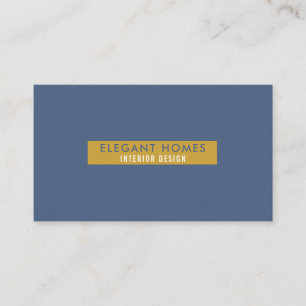 Modern Gold and Blue Business Card
