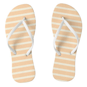Modern Gold and Cream Striped Jandals