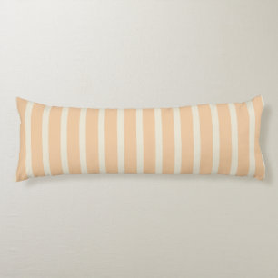 Modern Gold and Cream Striped Pattern Body Cushion