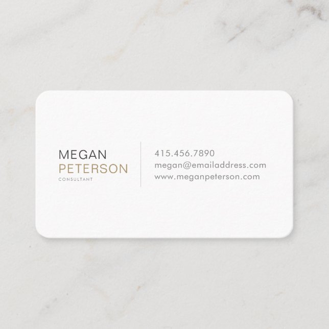 Modern Gold and Grey Business Card (Front)