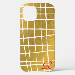 Modern Gold  and Monogram Case-Mate iPhone Case