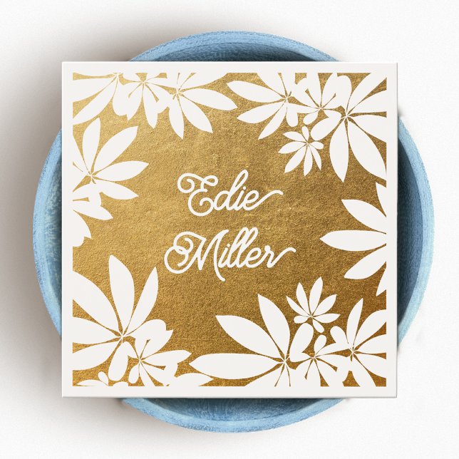 Modern Gold and White Floral Script Font  (Creator Uploaded)