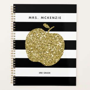 Modern Gold Apple Teacher Back to School Planner