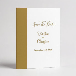 Modern Gold Bar Save The Date Invitation