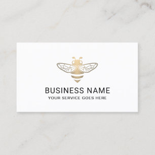 Modern Gold Bee Logo Business Card