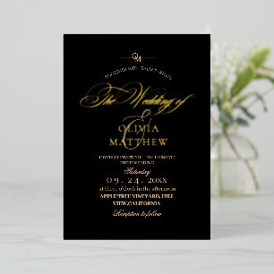  Modern Gold Black and White Photo Wedding