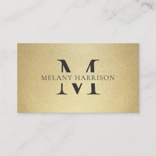 Modern Gold & Black Elegant Business Card