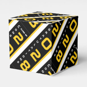 Modern Gold Black Graduation Party Favour Box