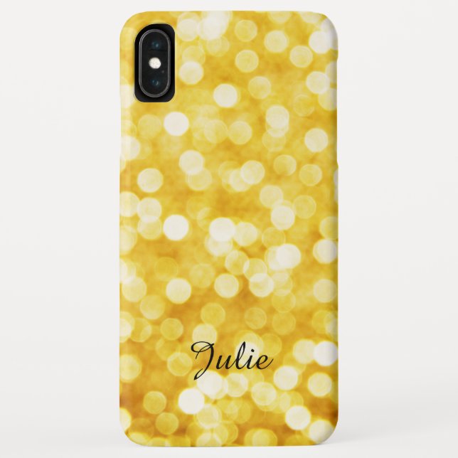 Modern Gold Bokeh Apple iPhone XS Max Case (Back)