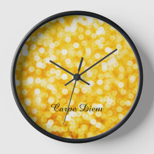 Modern Gold Bokeh Clock