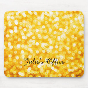 Modern Gold Bokeh Mousepad