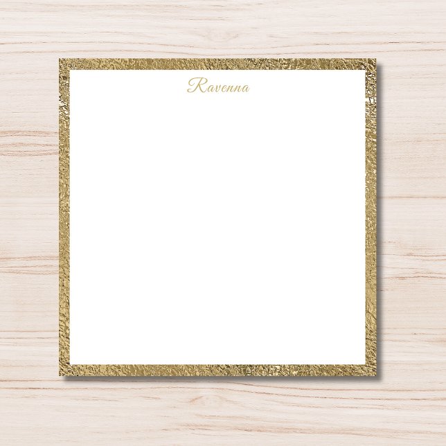 Modern Gold Border Handwriting Personalized Name  Card (Creator Uploaded)