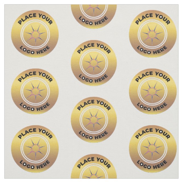 Modern Gold Business Logo  Personalise Fabric (Swatch)