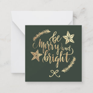 Modern Gold Client Appreciation Holiday Gift Note Card