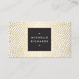 Modern Gold Confetti Designer Business Card