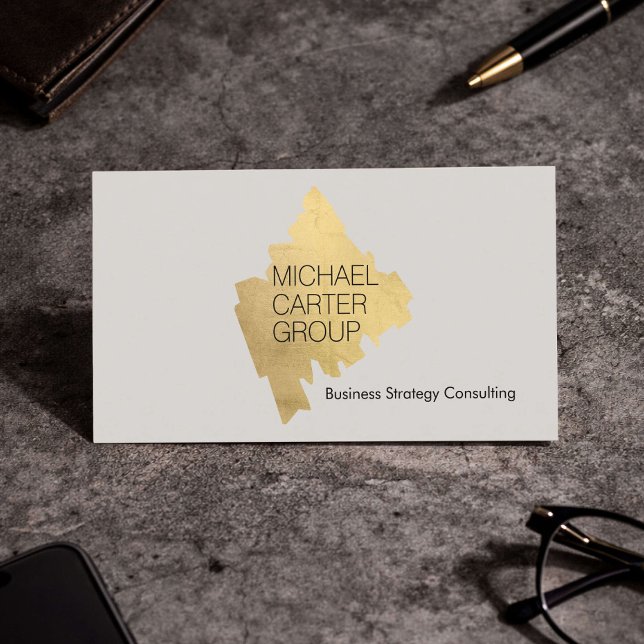 Modern Gold Consultant Professional Business Card (Creator Uploaded)