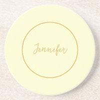 Modern Gold & Cream Colour Calligraphy Plain Uniqu