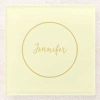 Modern Gold & Cream Colour Calligraphy Plain Uniqu