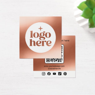 Modern Gold Custom Logo Social Media Profile Card