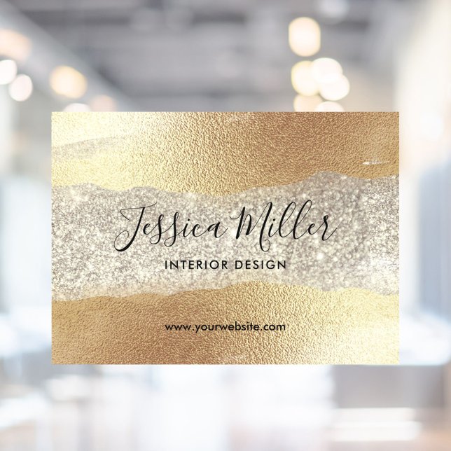 Modern Gold Diamond Glitter Faux Foil Luxury Glam (In situ)