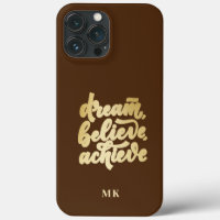 Modern Gold Dream Believe Achieve  Motivational   