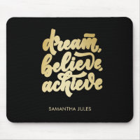 Modern Gold Dream Believe Achieve Motivational