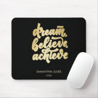 Modern Gold Dream Believe Achieve Motivational N