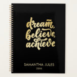 Modern Gold Dream Believe Achieve  Motivational Planner<br><div class="desc">Modern Gold Dream Believe Achieve  Motivational</div>