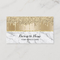 Modern Gold Drips Trendy Marble Beauty Salon