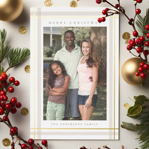 Modern gold Family Photo Christmas
