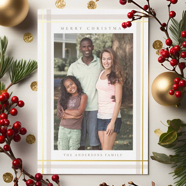 Modern gold Family Photo Christmas (Creator Uploaded)