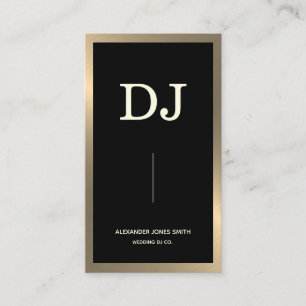 Modern Gold Faux 2019 2020 Wedding DJ Business Card