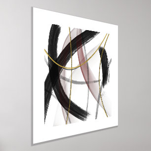 Modern Gold Foil Abstract Art Foil Prints