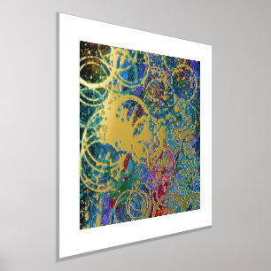 Modern Gold Foil Abstract Art Foil Prints