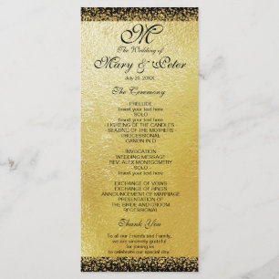 Modern Gold Foil and Confetti Programme