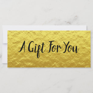 Modern Gold Foil Business Custom Gift Certificate