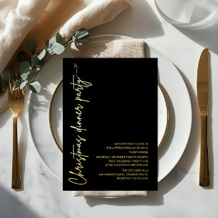 Modern Gold Foil Christmas Dinner Party
