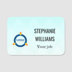 Modern Gold Foil Logo Name Tag