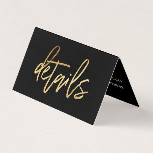 Modern Gold Foil Script with Photo Detail Card