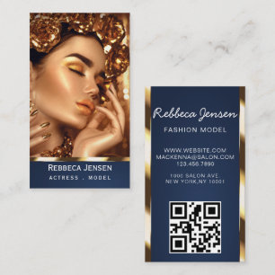 Modern gold frame actor model singer dancer photo business card