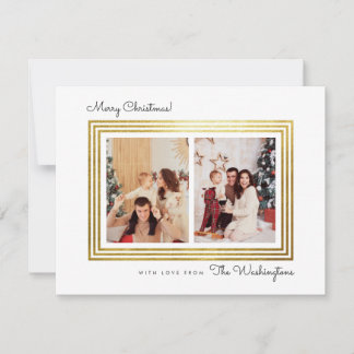 Modern Gold Frame | Christmas Holiday Family Photo