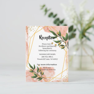 Modern Gold Frame Ivory Green Floralreception card