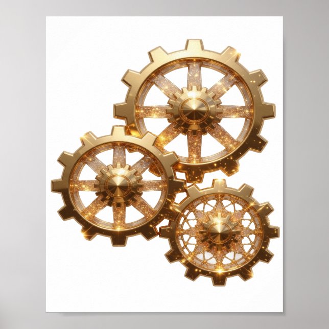 Modern Gold GEARS OF WEALTH Poster (Front)