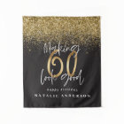 Modern gold glitter 60th birthday party decor