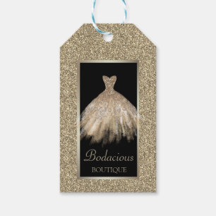 Modern Gold Glitter Dress Price Tags