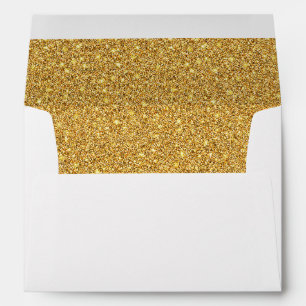 Modern Gold Glitter Envelope