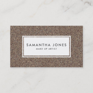 Modern Gold Glitter Make Up Artist Business Card
