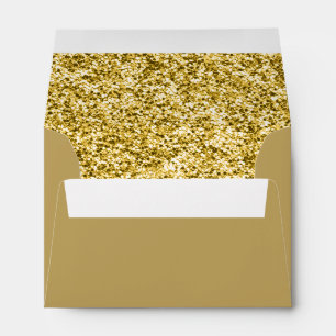 Modern Gold & Glitter Party Envelope