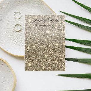 Modern Gold Glitter Sparkles Earning Holder Business Card