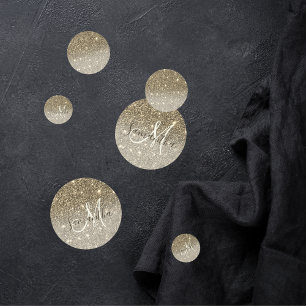 Modern Gold Glitter Sparkles Personalised Name Confetti